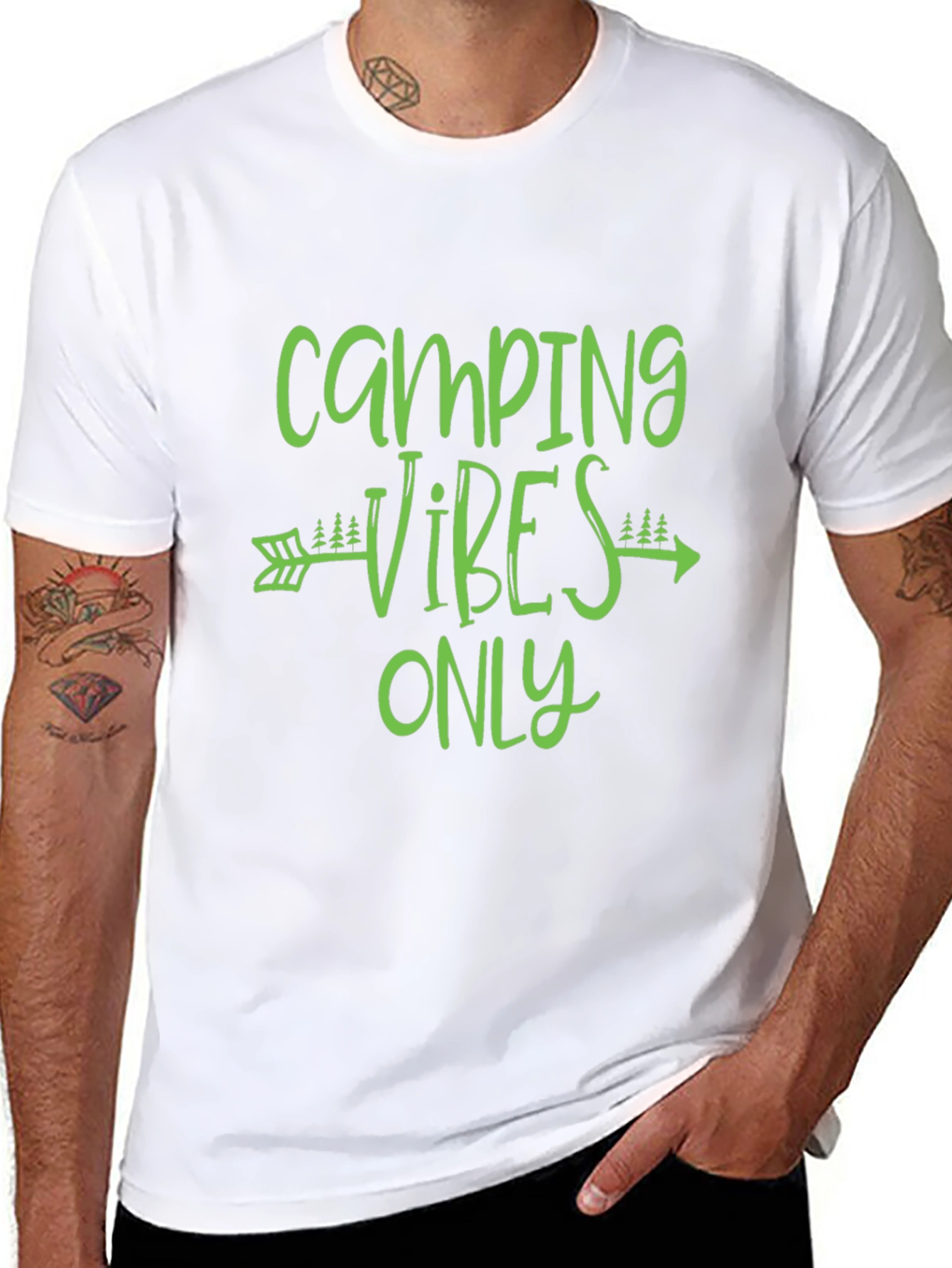 Camping Vibes Only Graphic Tee - Black T-Shirt