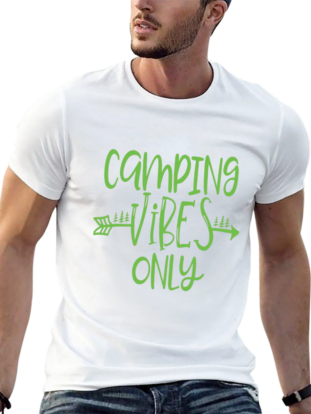 Camping Vibes Only Graphic Tee - Black T-Shirt