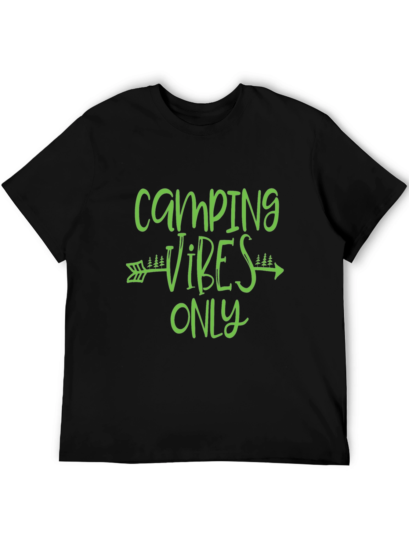 Camping Vibes Only Graphic Tee - Black T-Shirt
