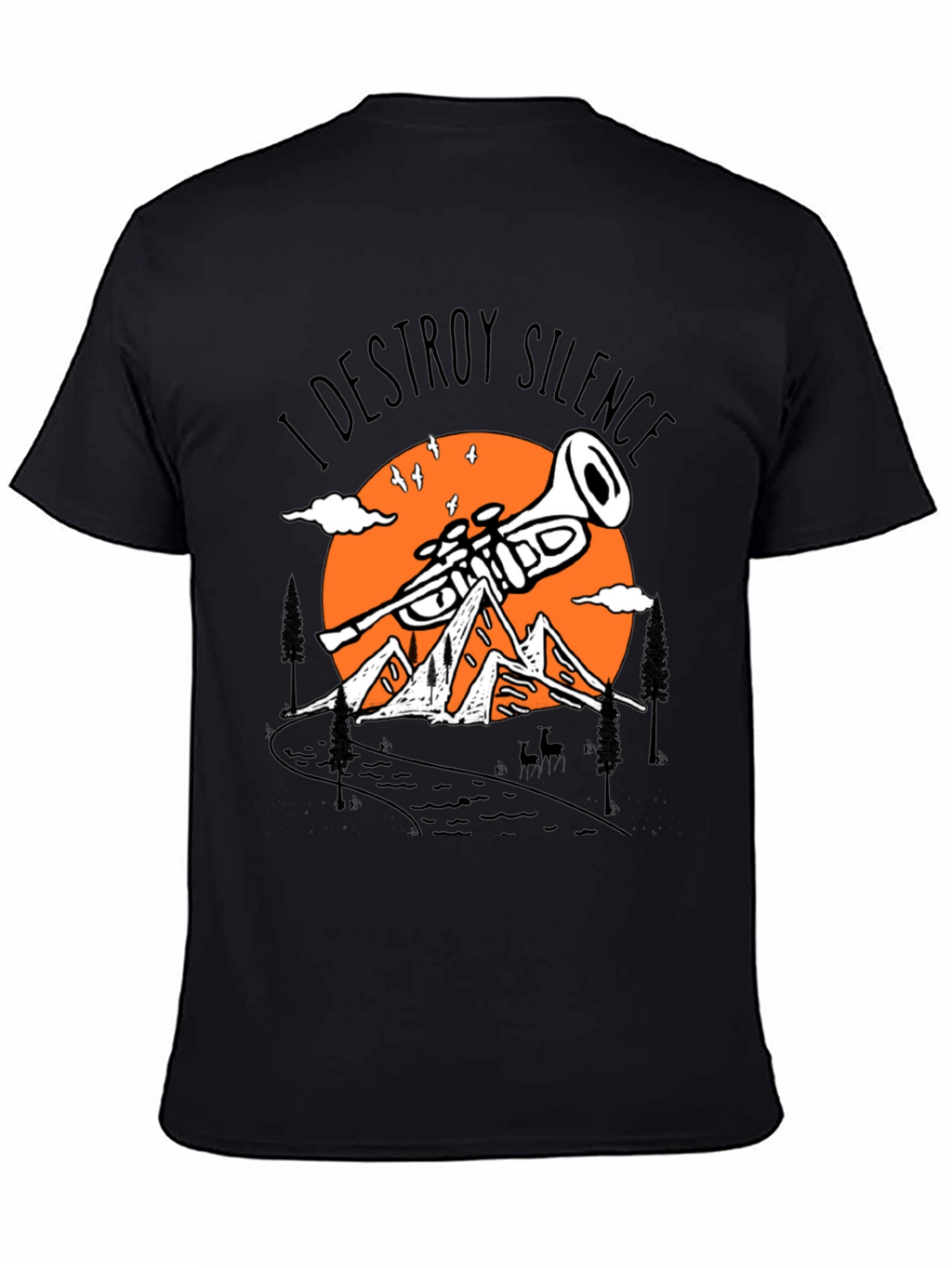 I Destroy Silence Trumpet Mountain Tee