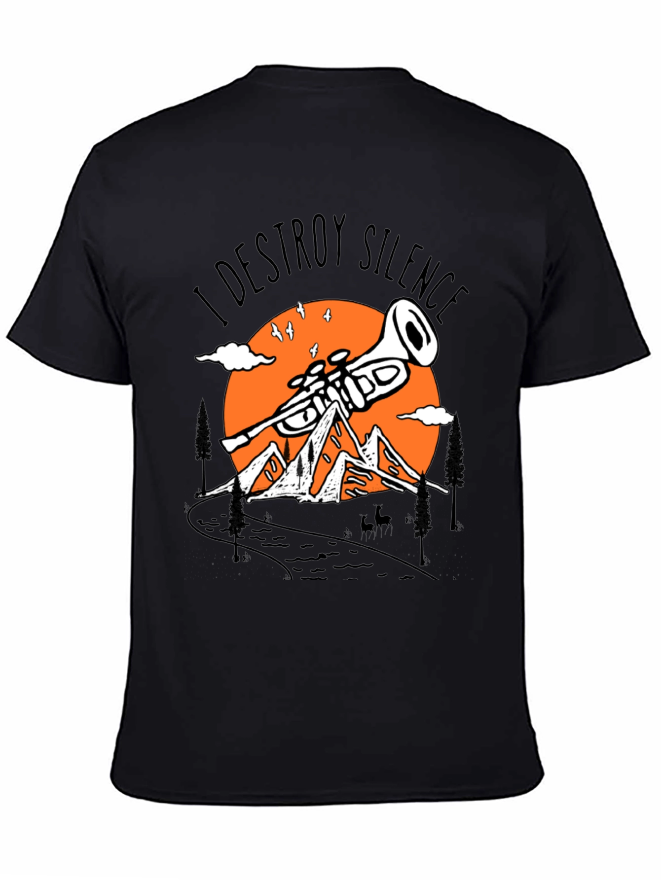 I Destroy Silence Trumpet Mountain Tee