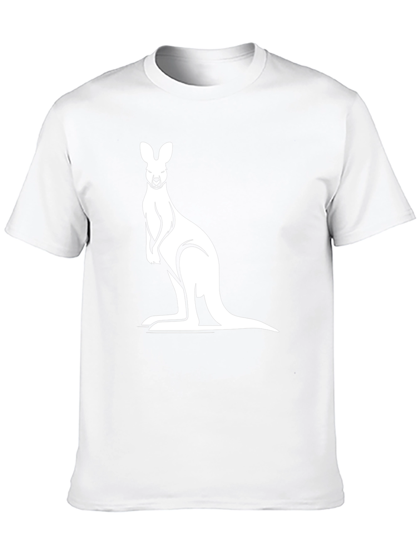 Kangaroo Graphic Tee - Black Cotton Comfort