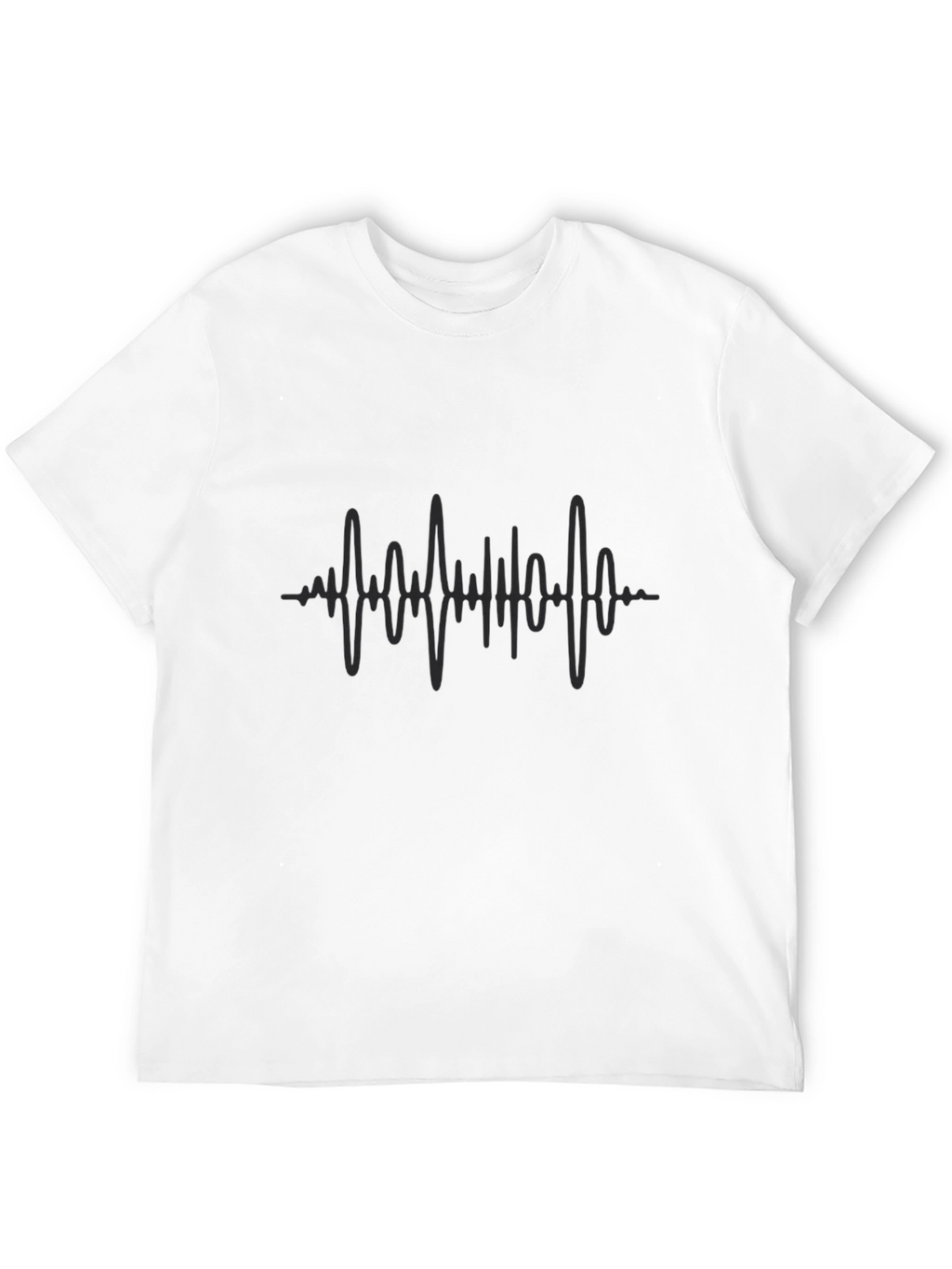 Mens Black Sound Wave Graphic Tee