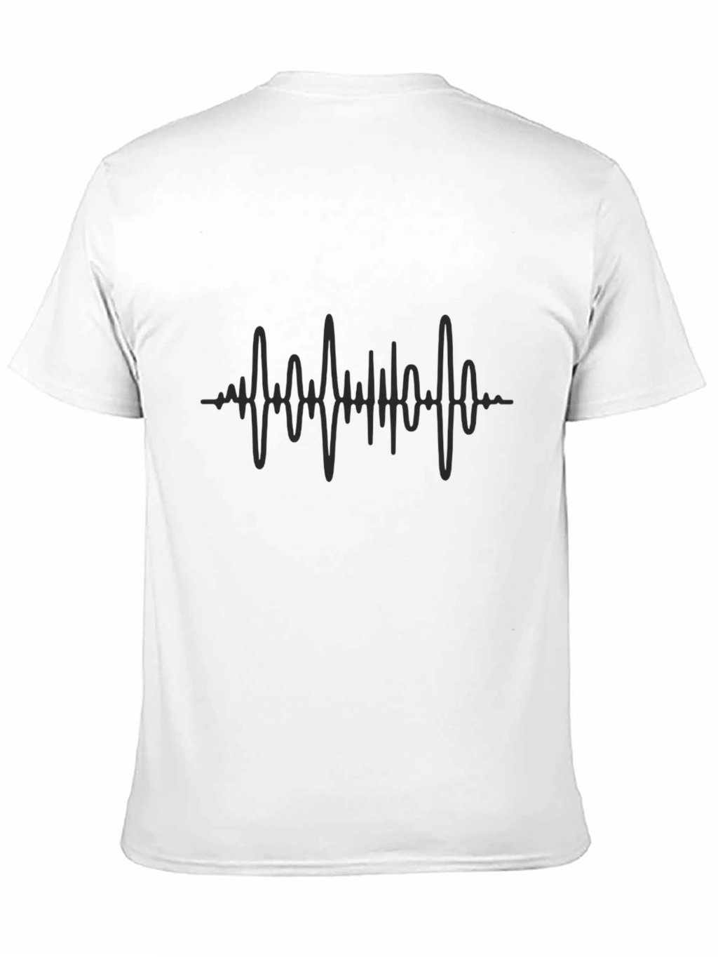 Mens Black Sound Wave Graphic Tee