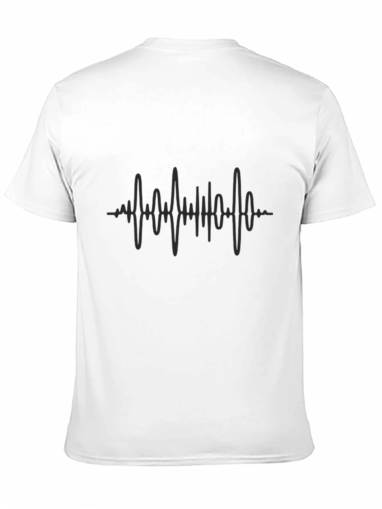 Mens Black Sound Wave Graphic Tee