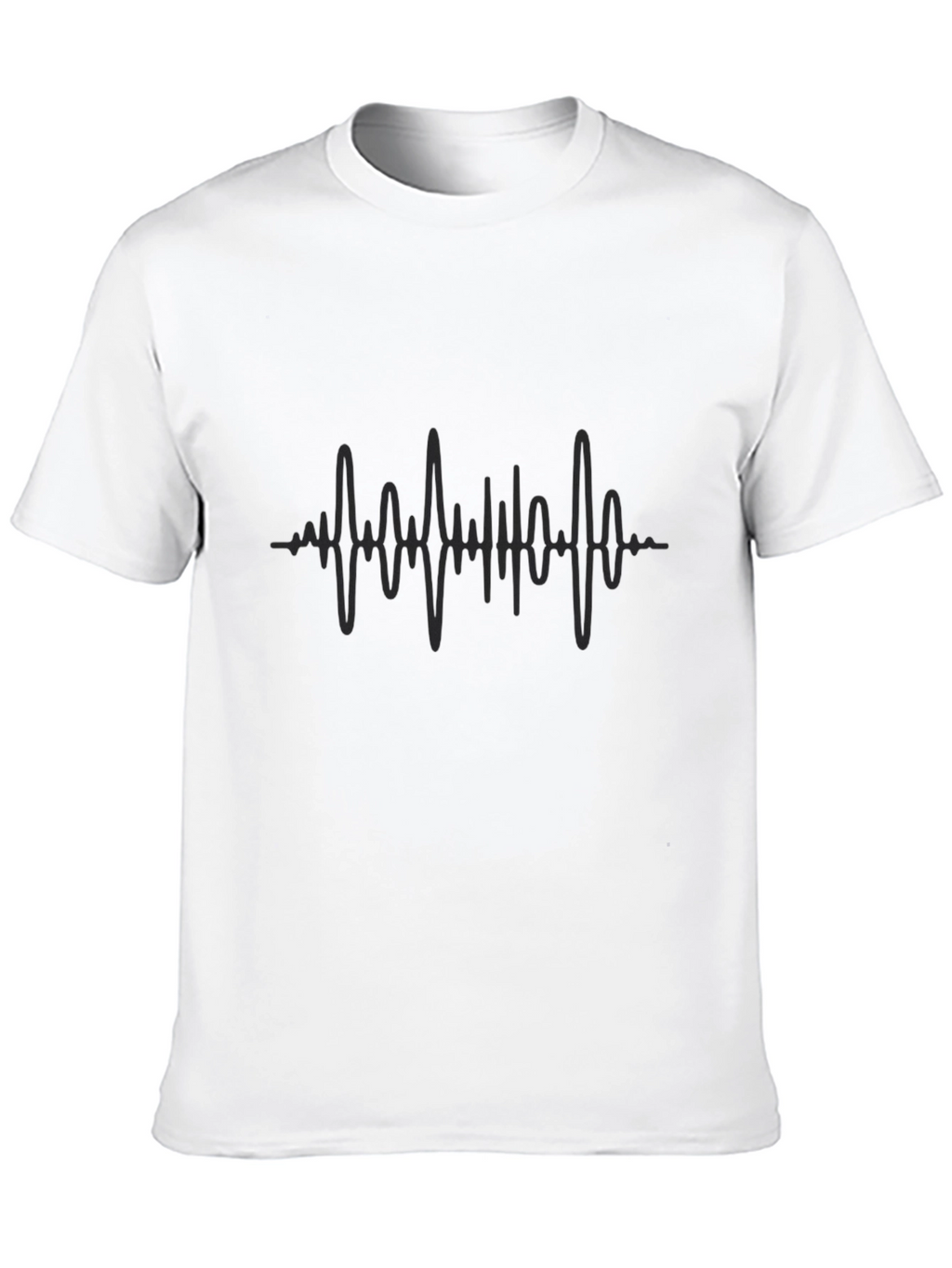 Mens Black Sound Wave Graphic Tee