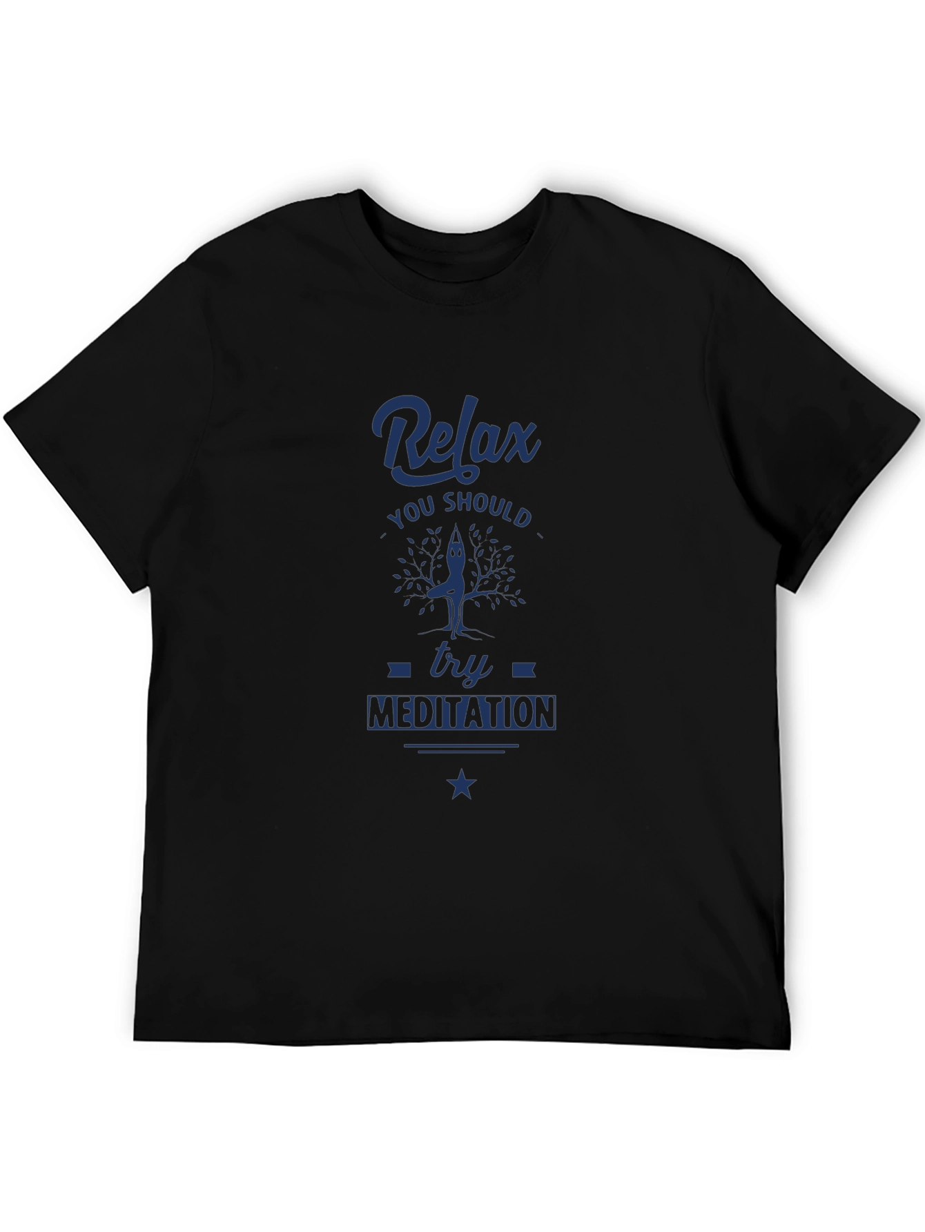 Relax Meditation Graphic Tee - Soft Cotton Blend