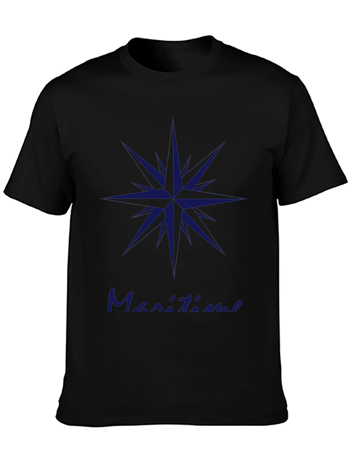 Maritime Compass Graphic Black T-Shirt