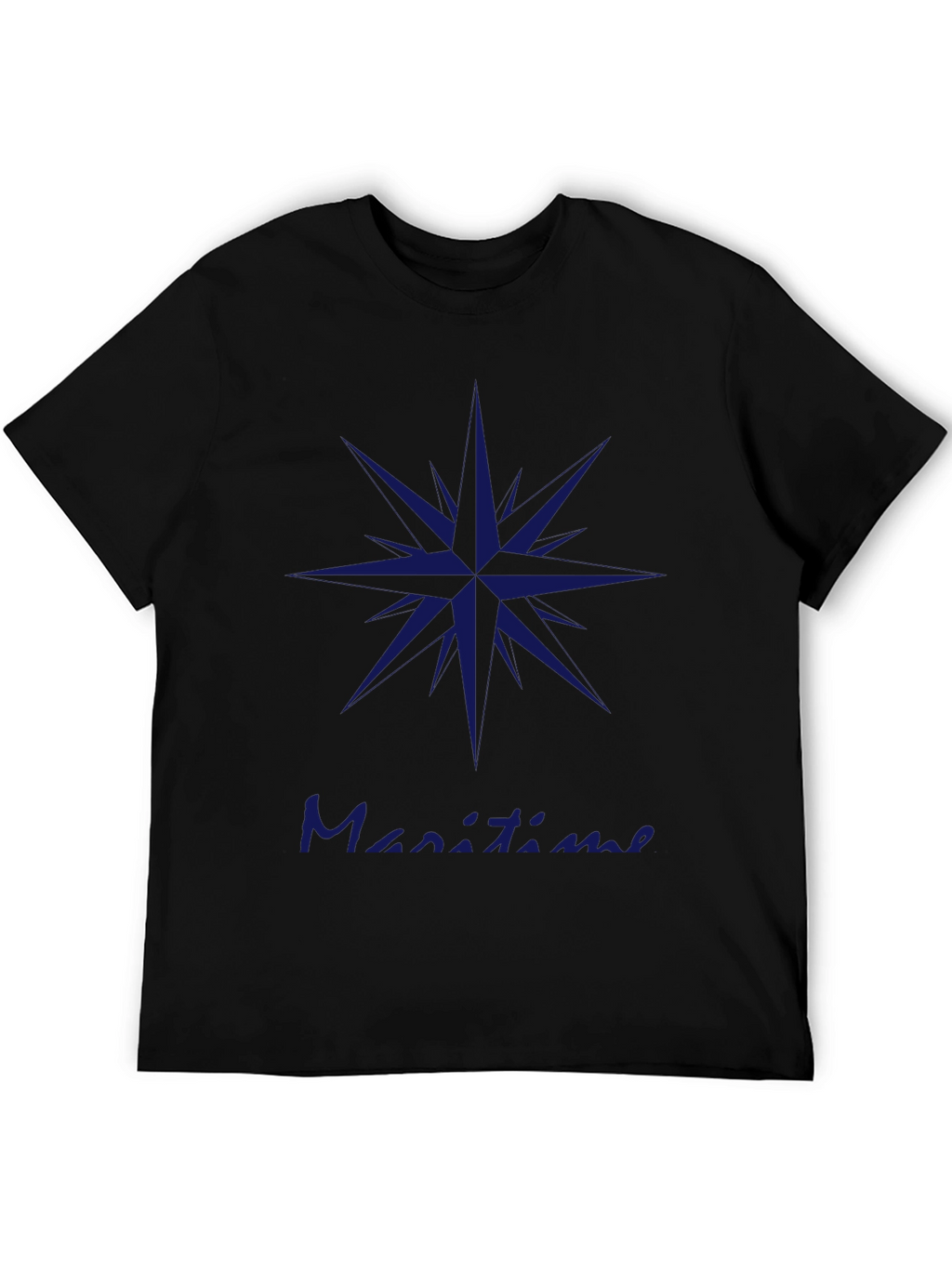 Maritime Compass Graphic Black T-Shirt