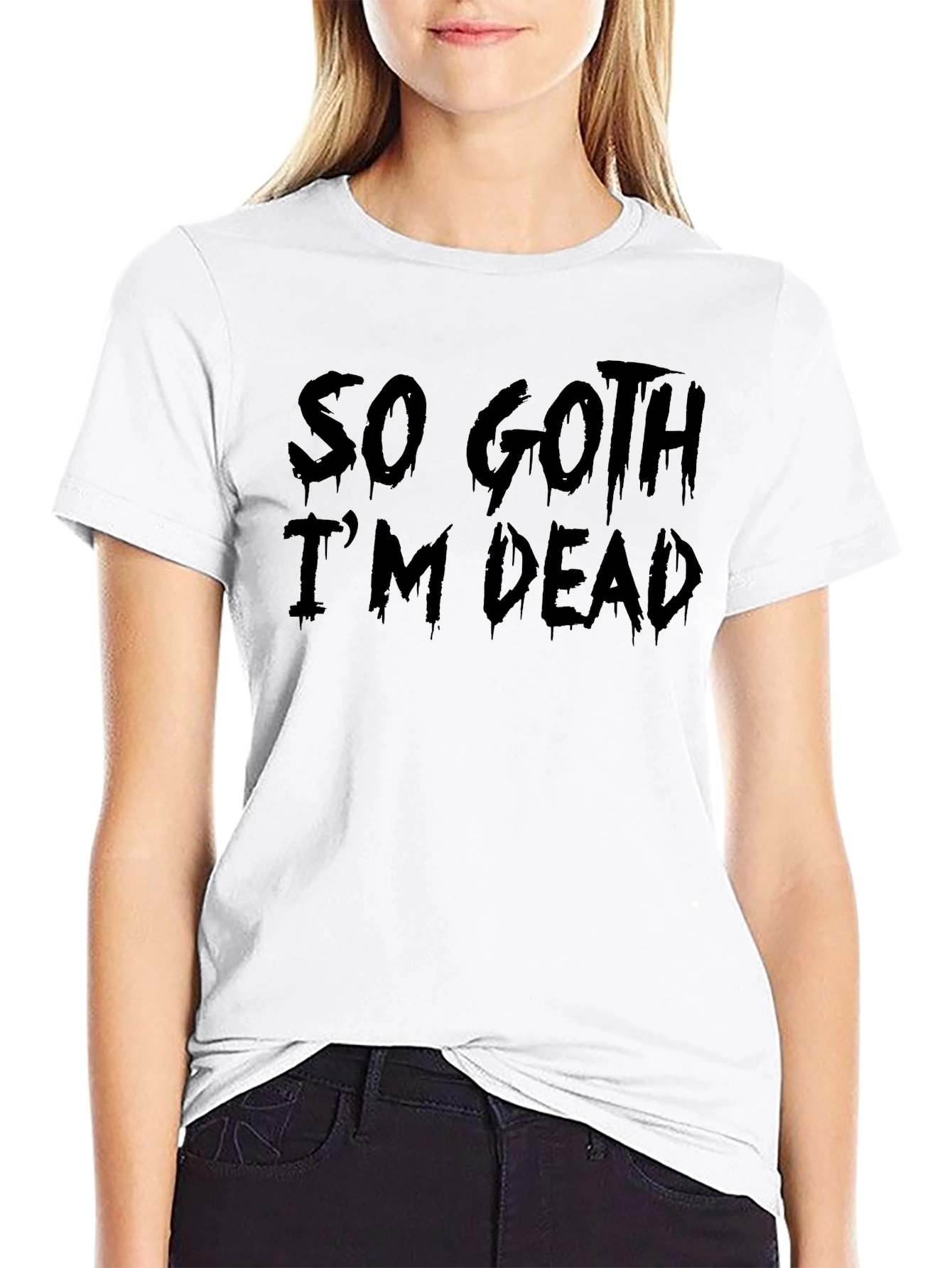 So Goth Im Dead Black Graphic Tee