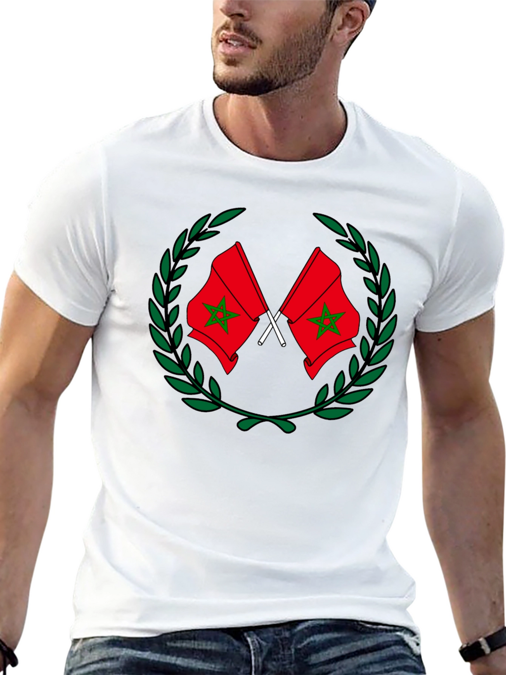 Morocco Flag Graphic T-Shirt