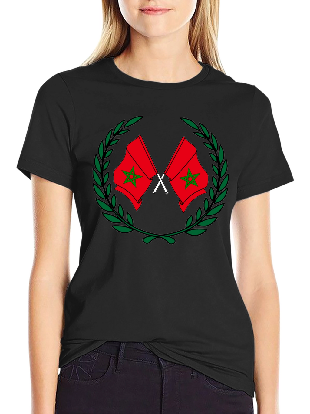 Morocco Flag Graphic T-Shirt