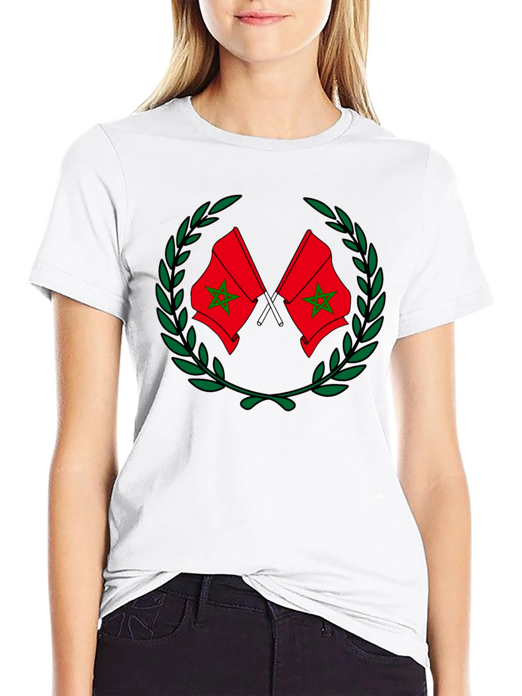 Morocco Flag Graphic T-Shirt