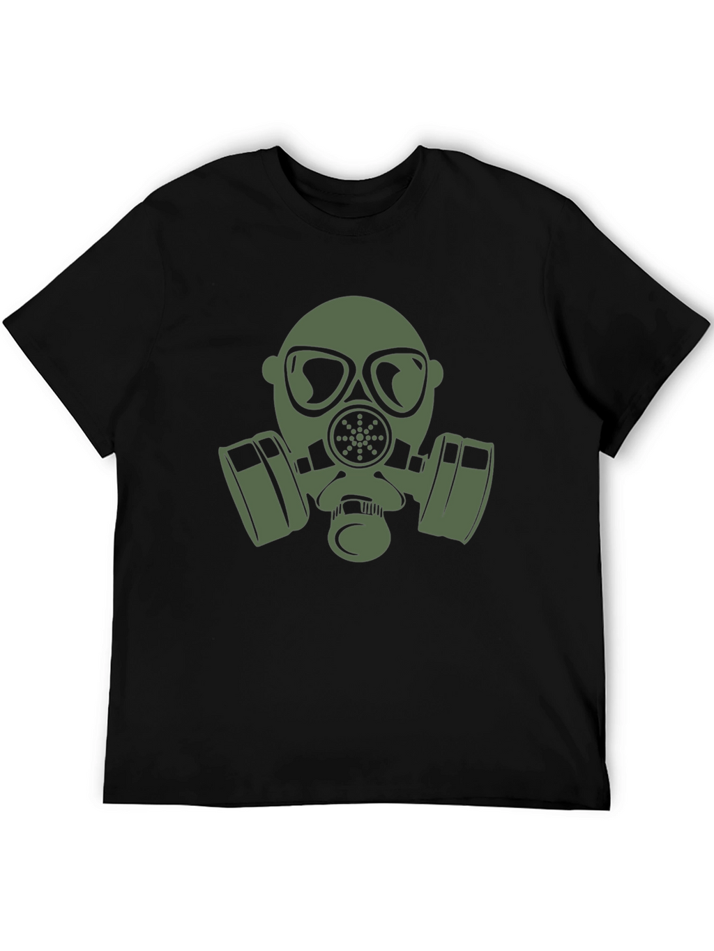 Gas Mask Graphic Tee - Black Casual T-Shirt