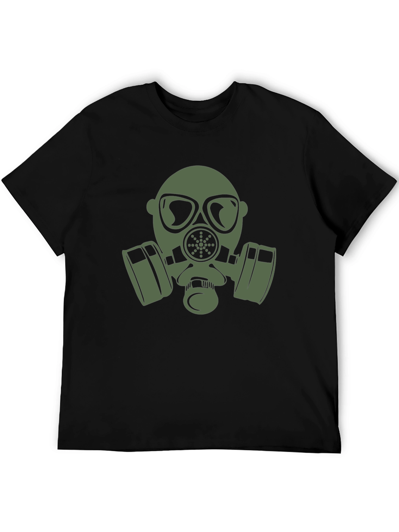 Gas Mask Graphic Tee - Black Casual T-Shirt
