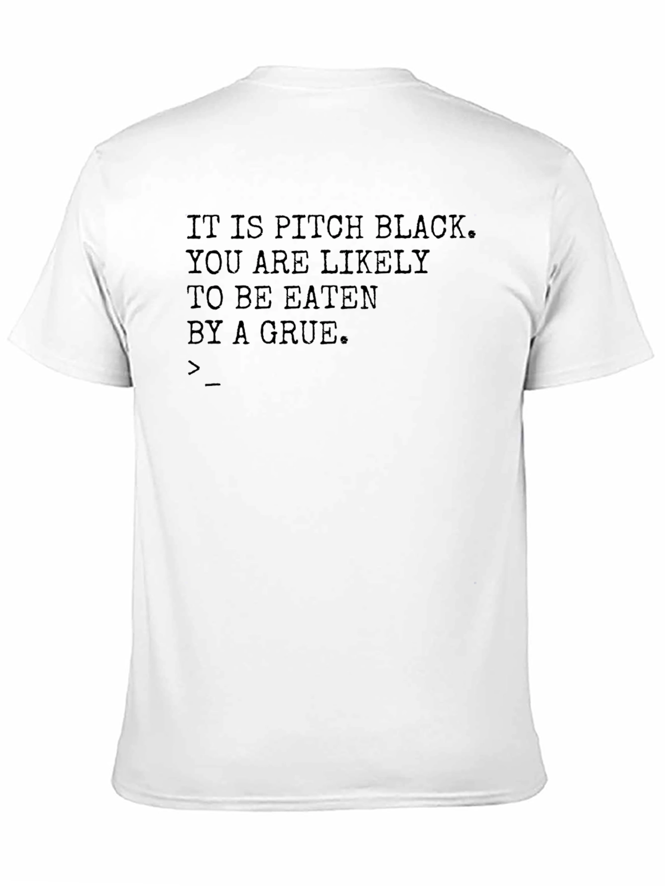 Pitch Black Grue Graphic Tee - Retro Gamer Shirt