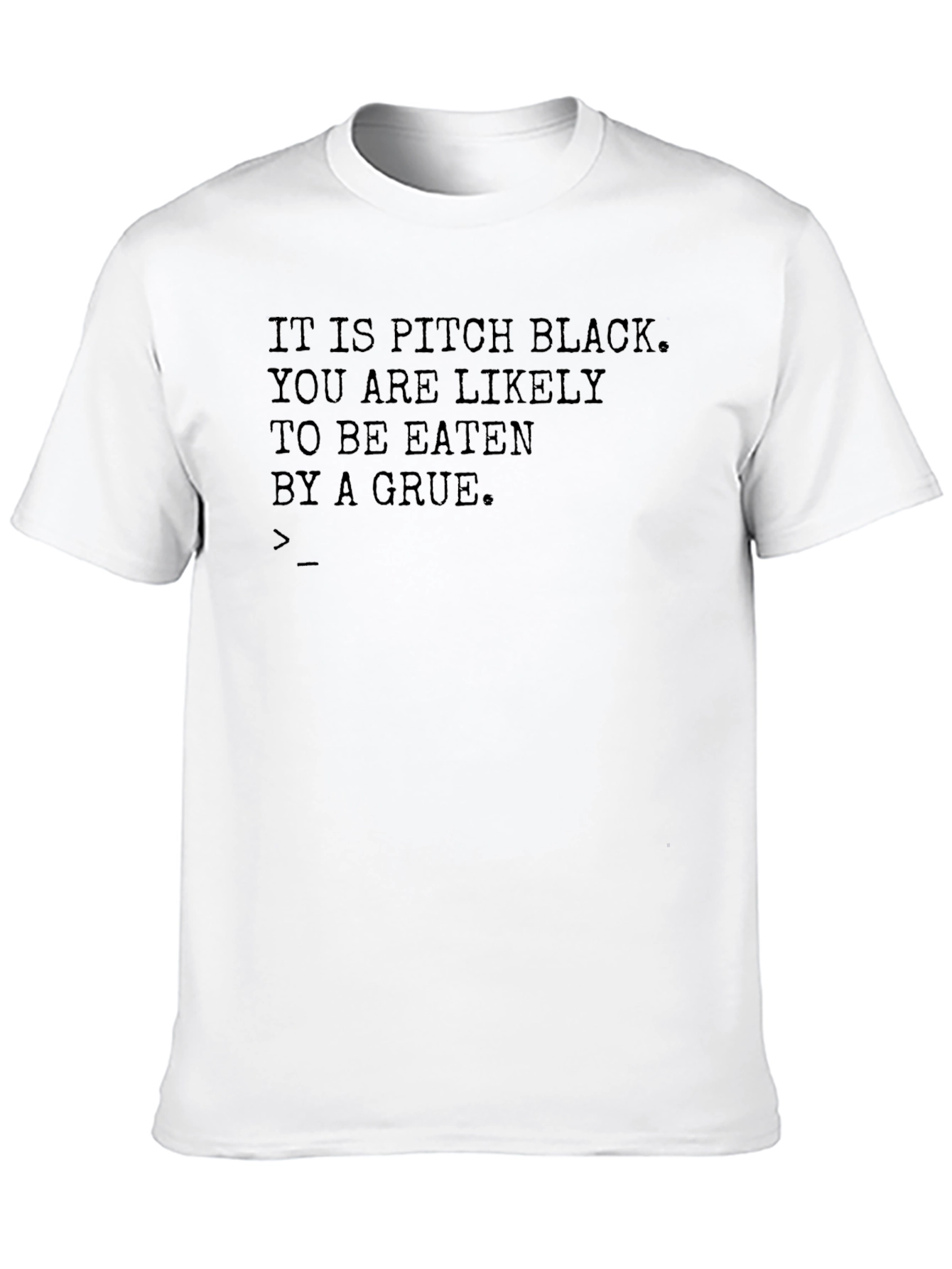 Pitch Black Grue Graphic Tee - Retro Gamer Shirt