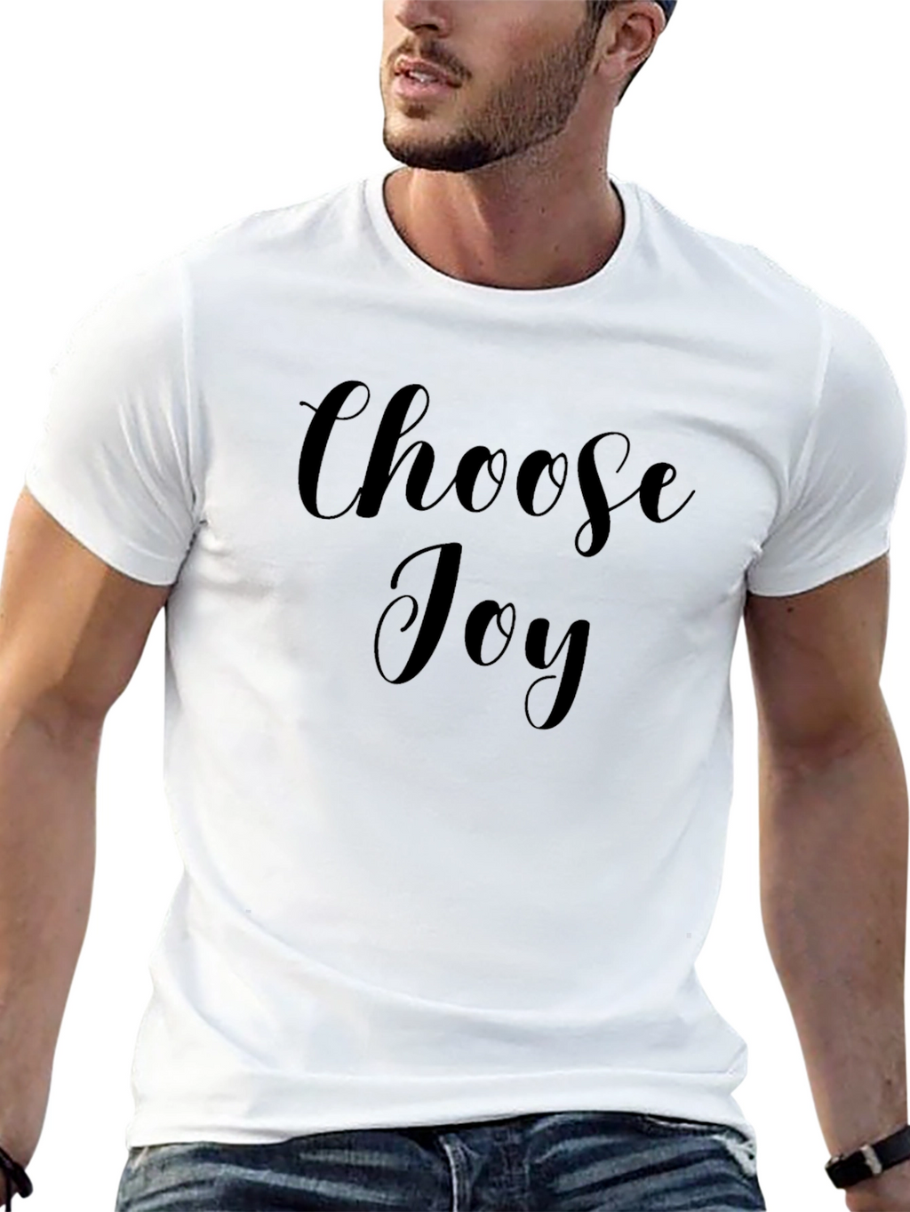 Choose Joy Black Graphic Tee - Inspirational T-Shirt