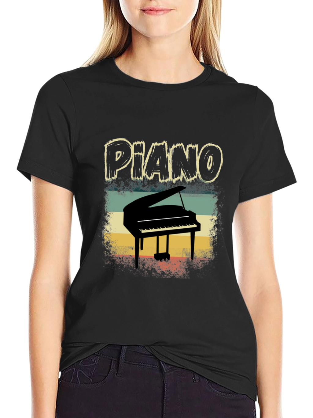 Retro Piano T-Shirt - Musician Apparel