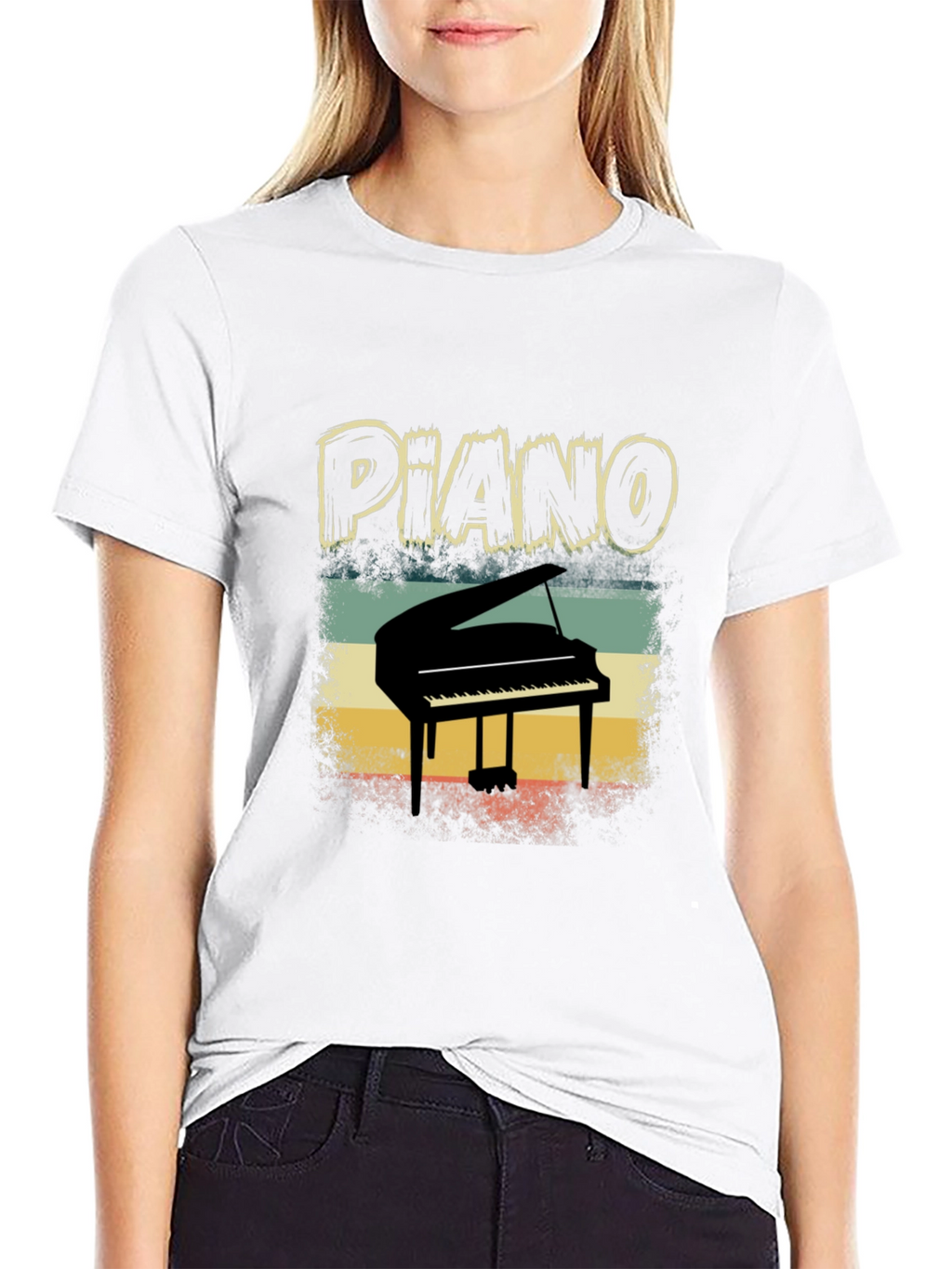 Retro Piano T-Shirt - Musician Apparel
