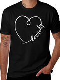Kennedy Heart Graphic Tee - Casual Cotton Shirt