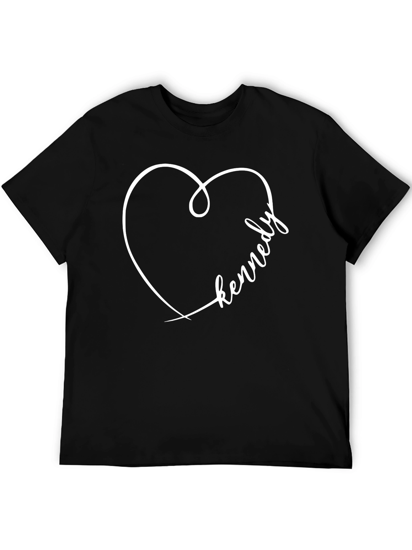 Kennedy Heart Graphic Tee - Casual Cotton Shirt