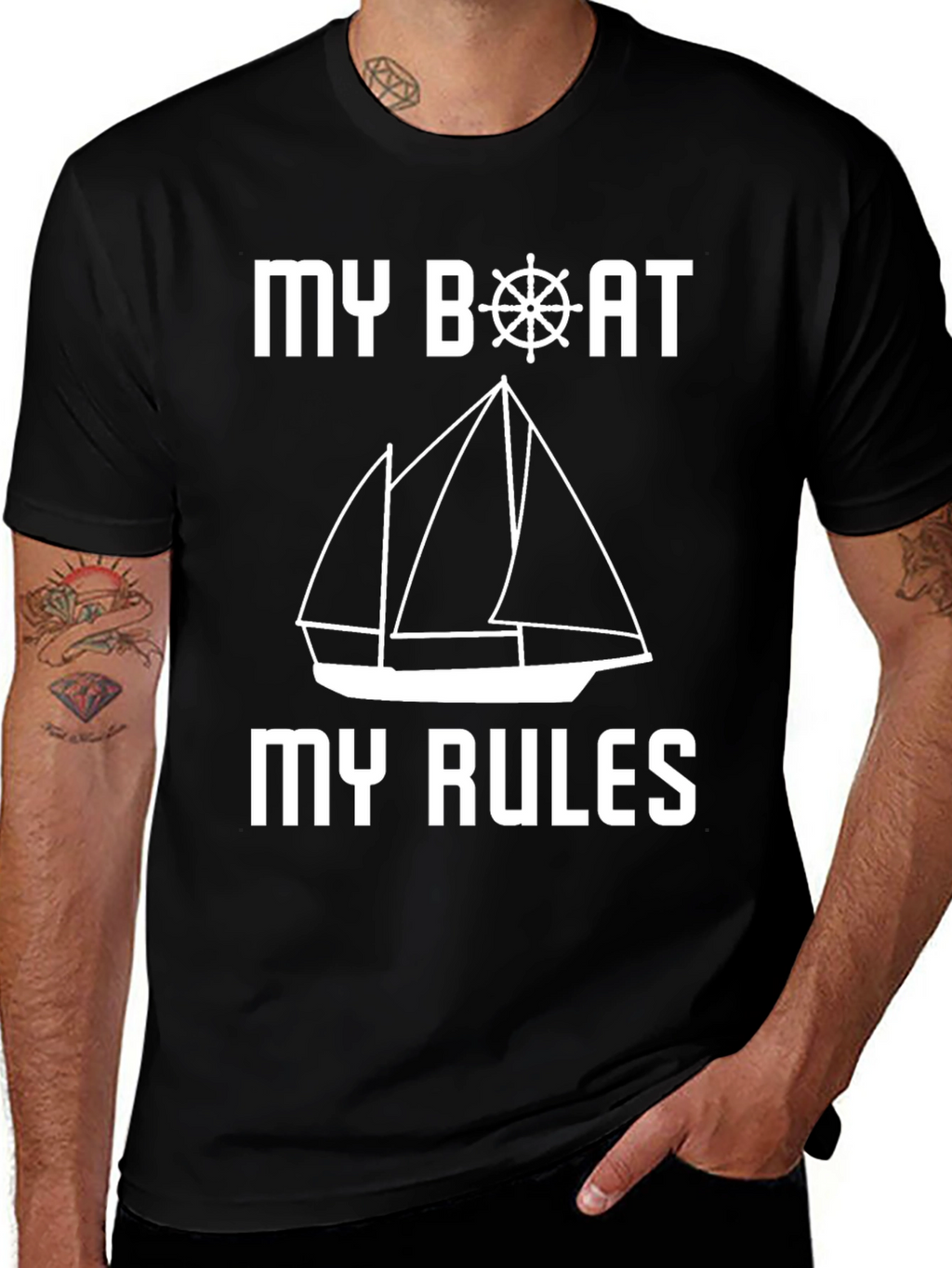 My Boat My Rules T-Shirt Sailing Nautical Design