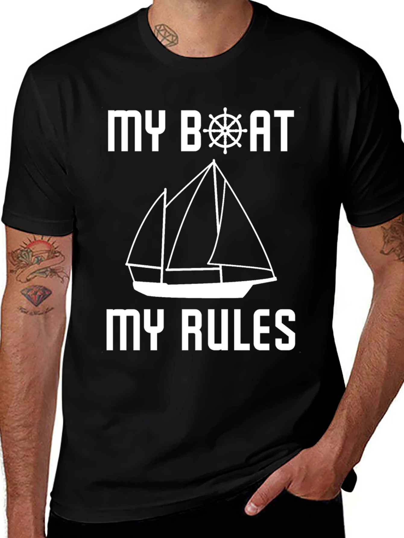 My Boat My Rules T-Shirt Sailing Nautical Design