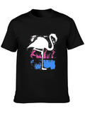 Tropical Flamingo Graphic Tee - Cool Summer Style