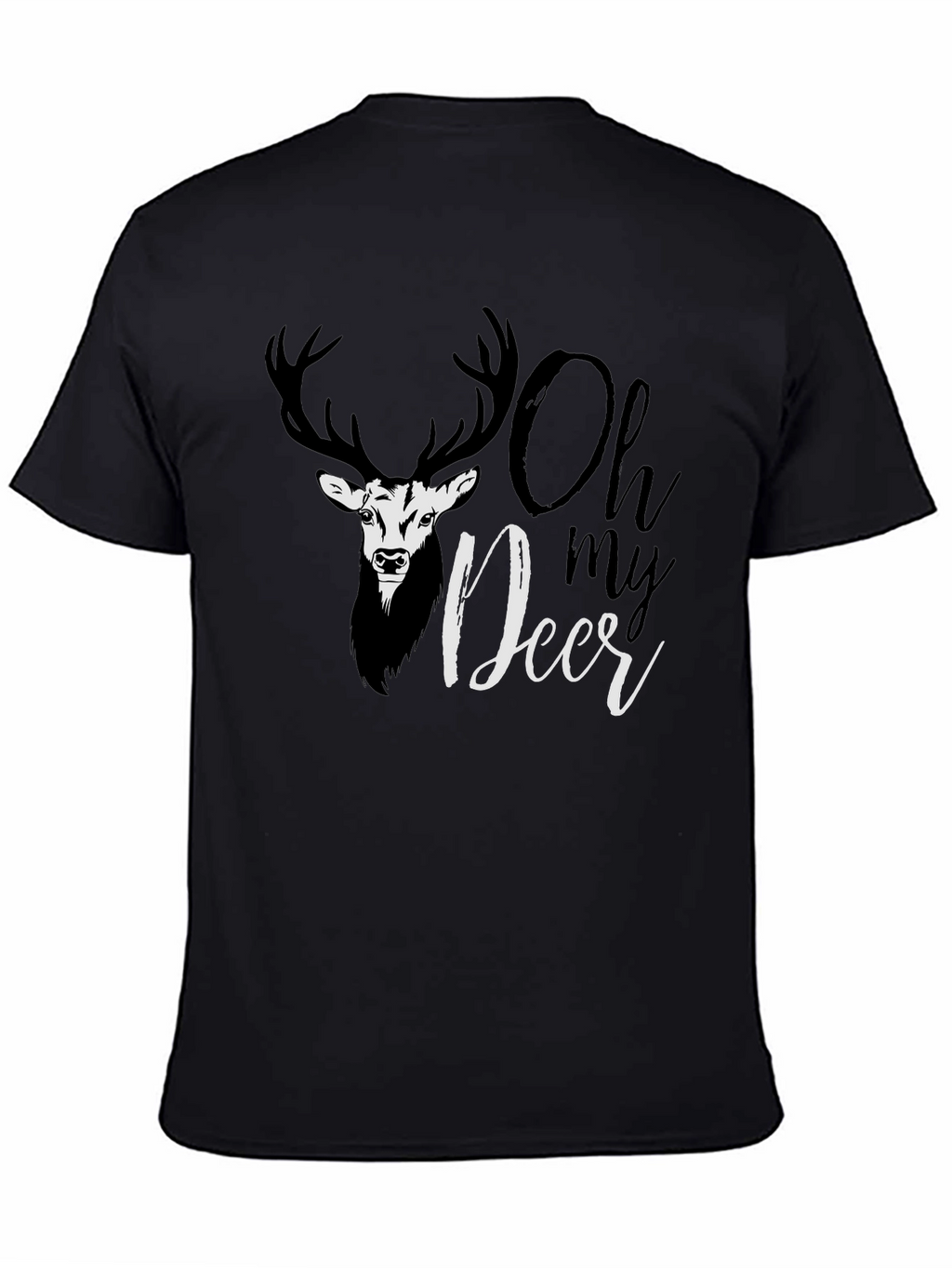 Oh My Deer Graphic T-Shirt - Black