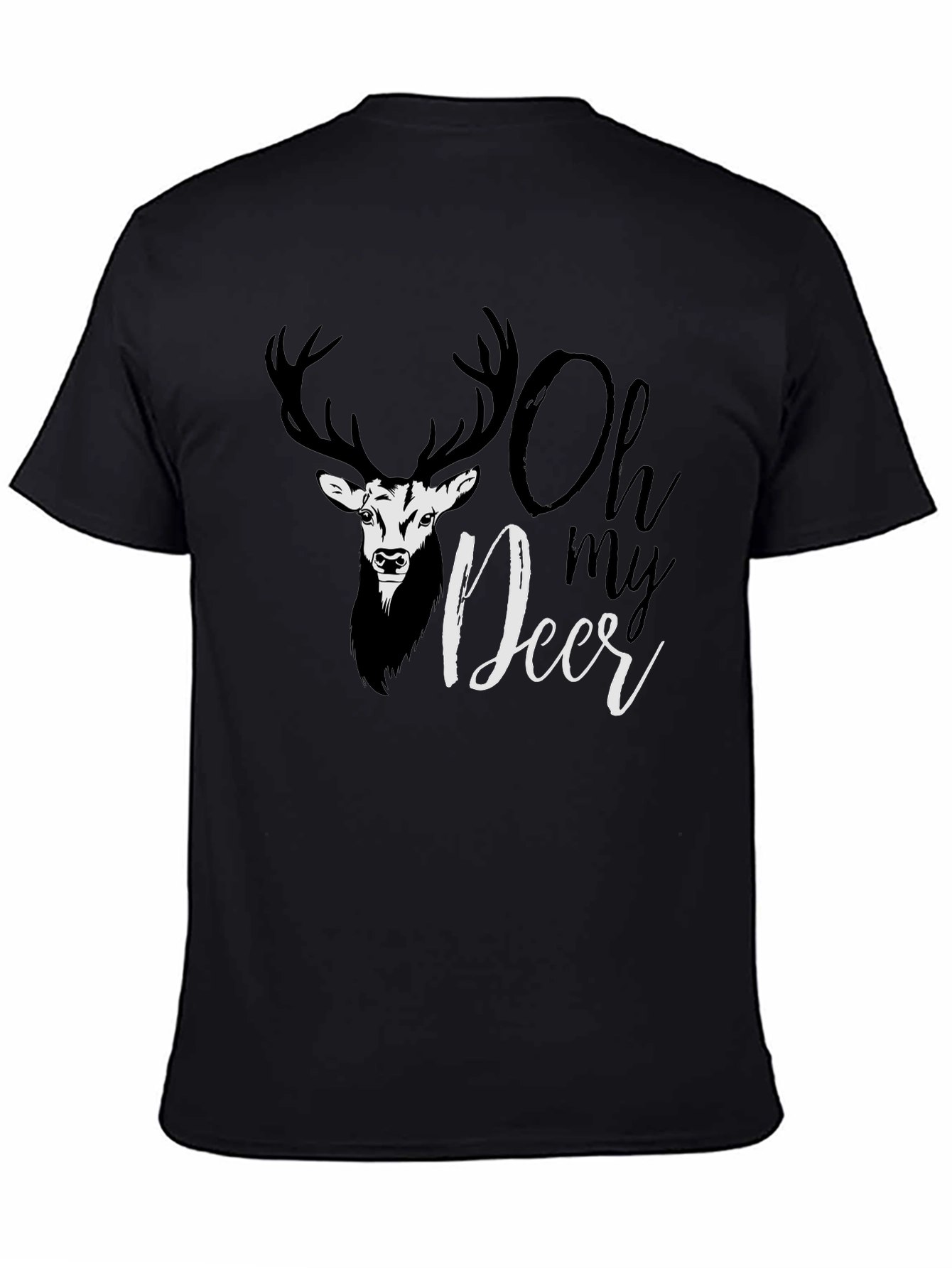 Oh My Deer Graphic T-Shirt - Black