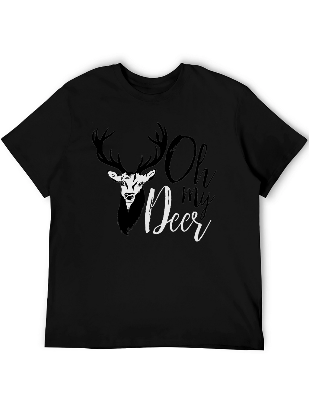 Oh My Deer Graphic T-Shirt - Black