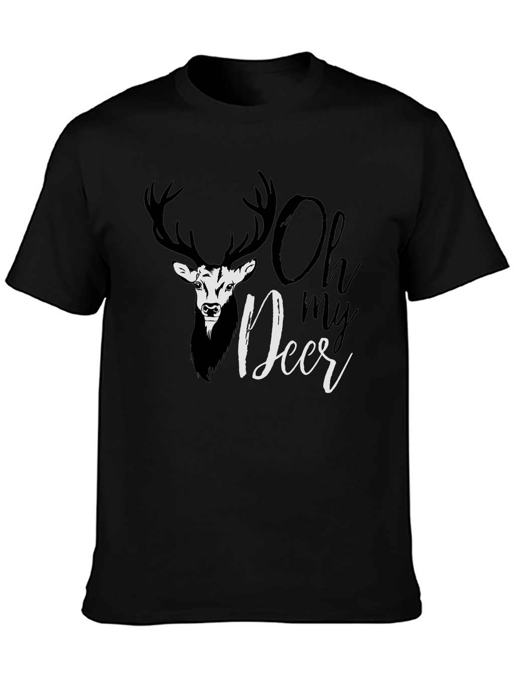 Oh My Deer Graphic T-Shirt - Black