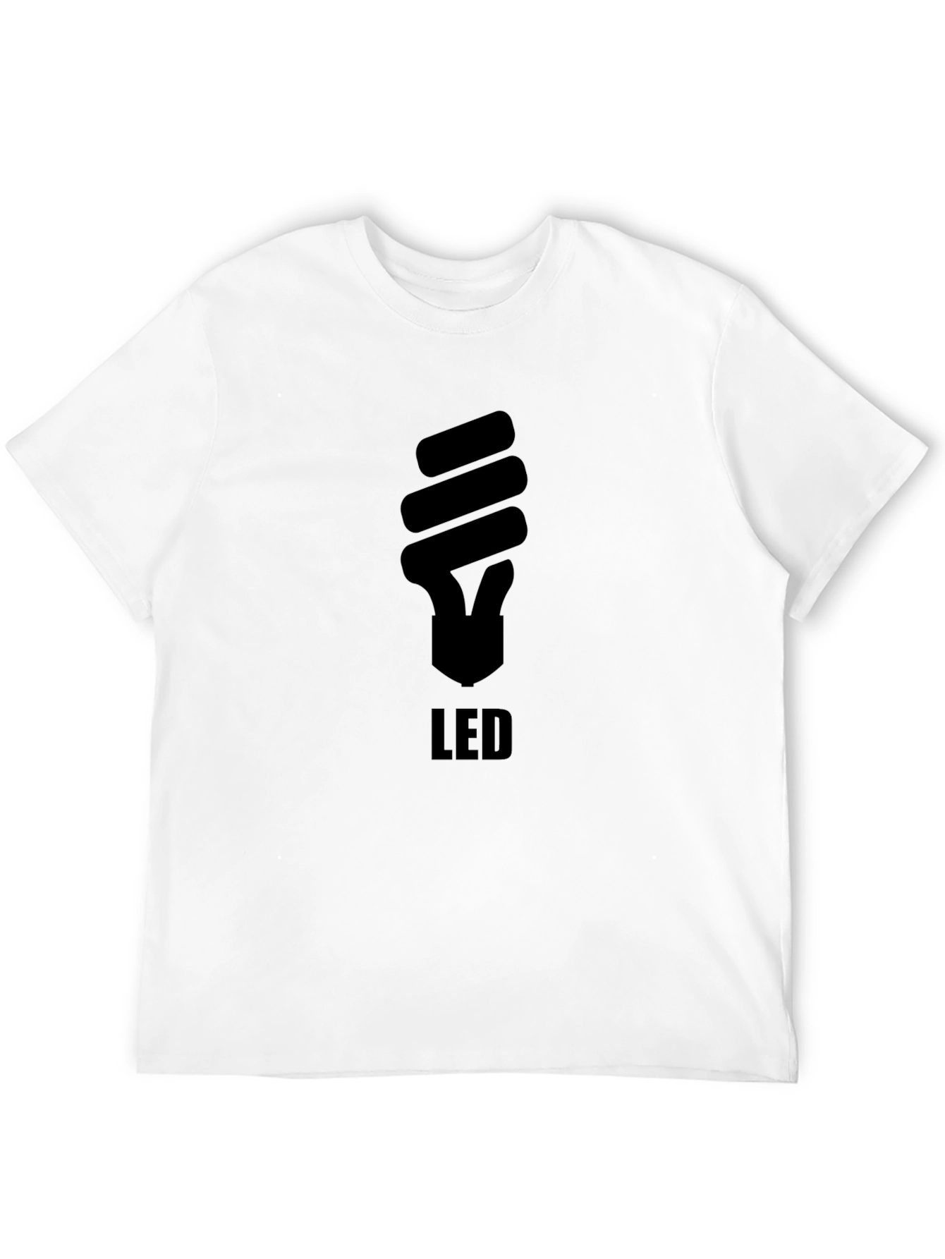 LED Light Bulb Graphic Black T-Shirt
