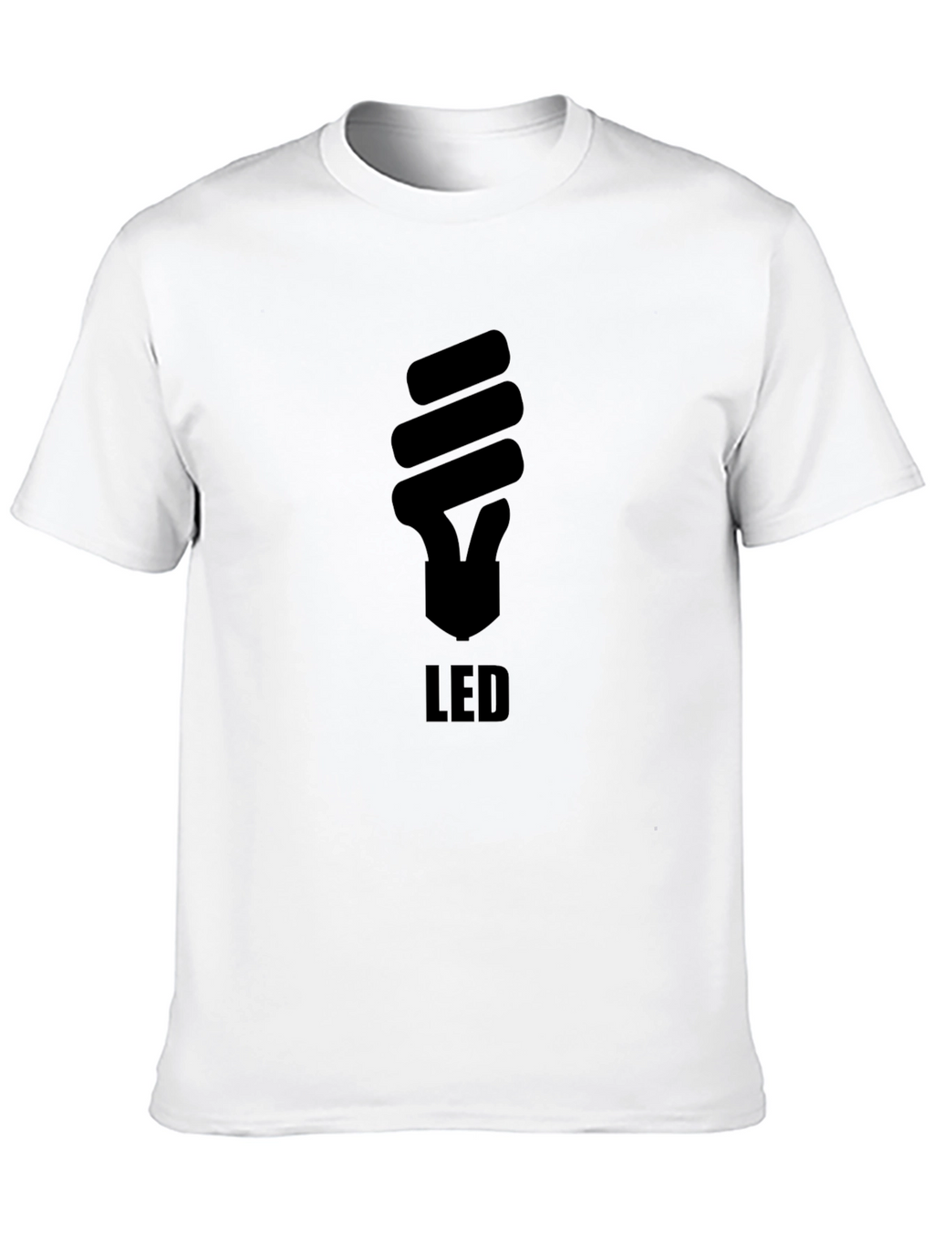 LED Light Bulb Graphic Black T-Shirt