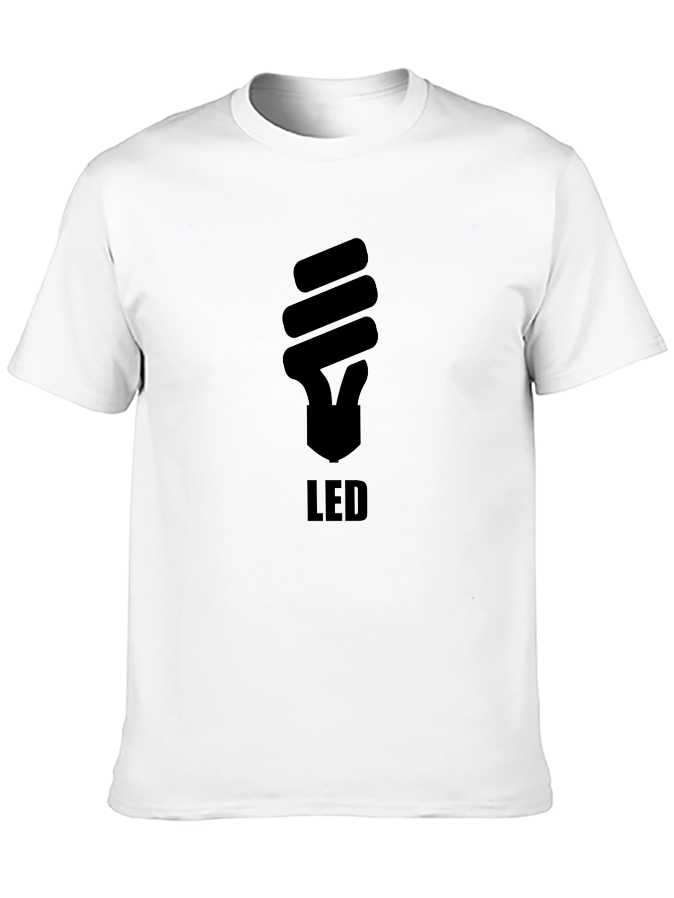LED Light Bulb Graphic Black T-Shirt