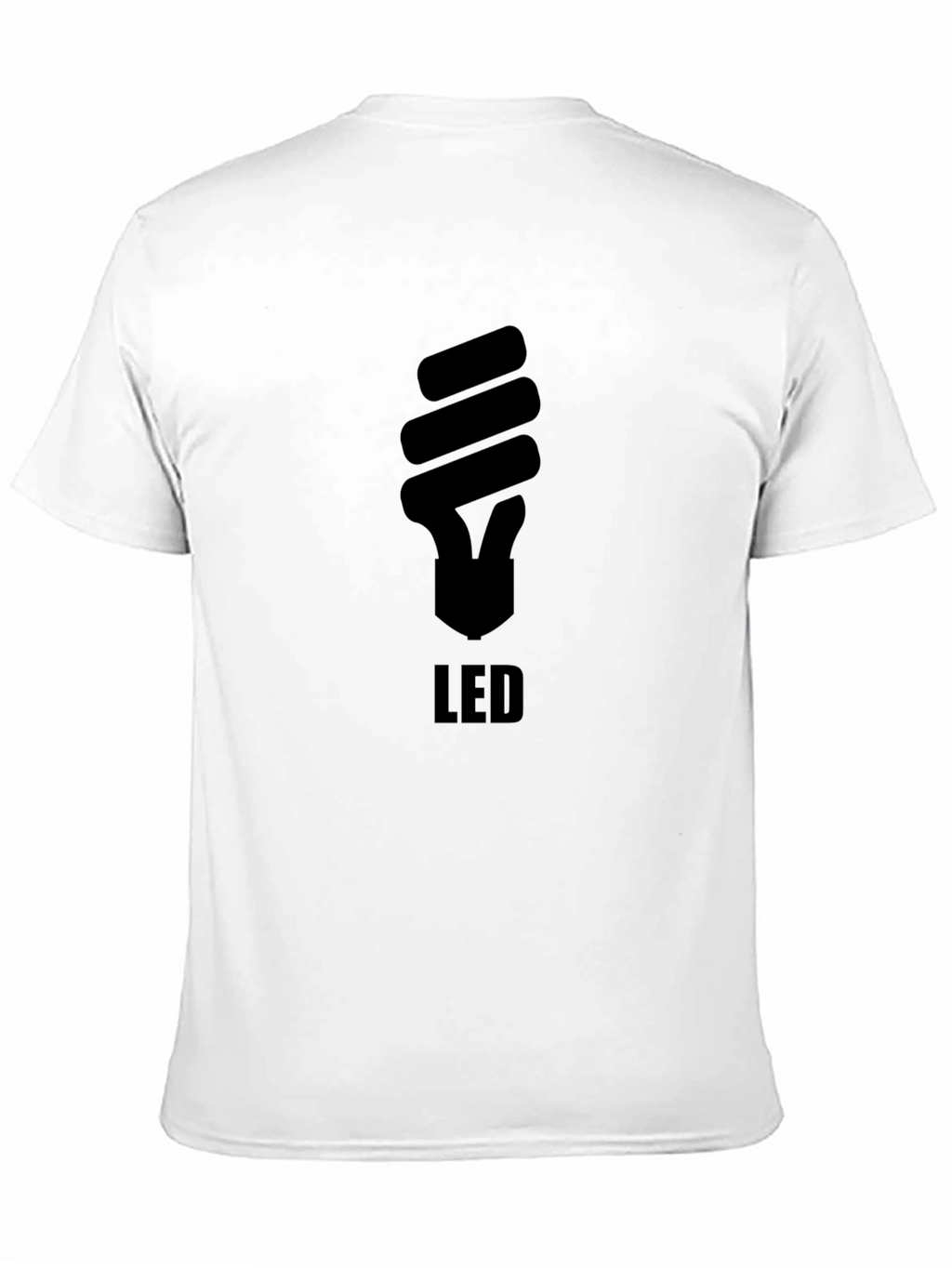 LED Light Bulb Graphic Black T-Shirt