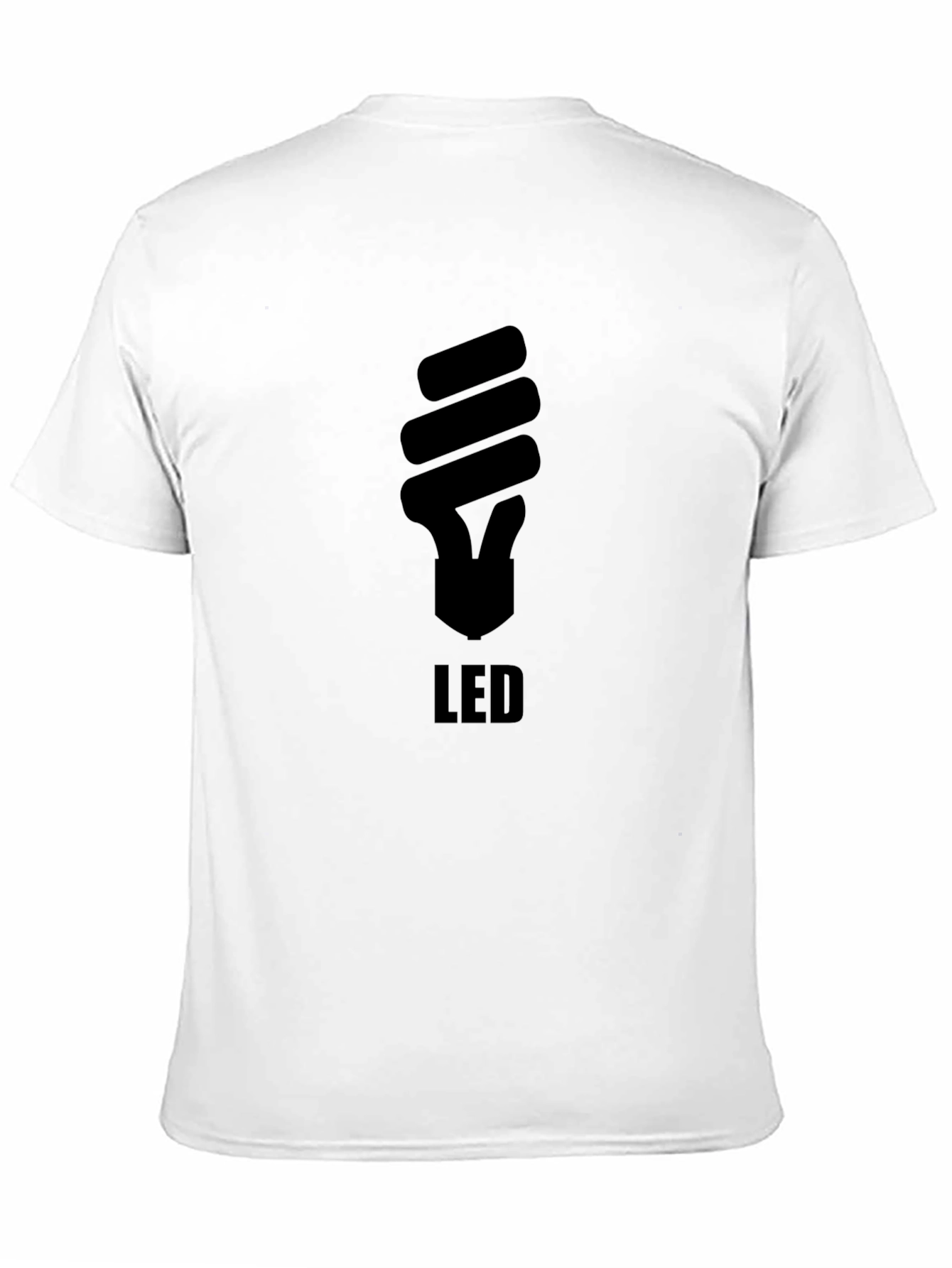 LED Light Bulb Graphic Black T-Shirt