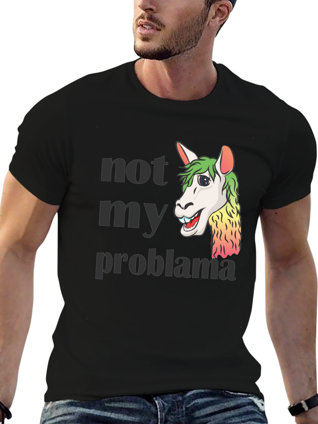 Not My Problama Graphic Tee - Funny Llama T-Shirt
