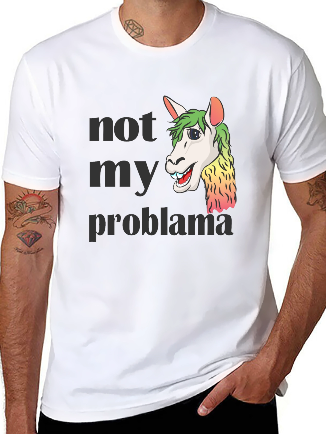 Not My Problama Graphic Tee - Funny Llama T-Shirt