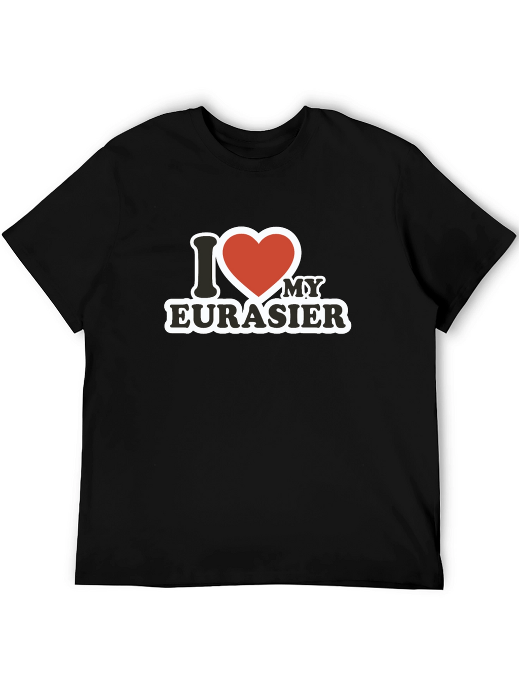 I Love My Eurasier Black Graphic Tee
