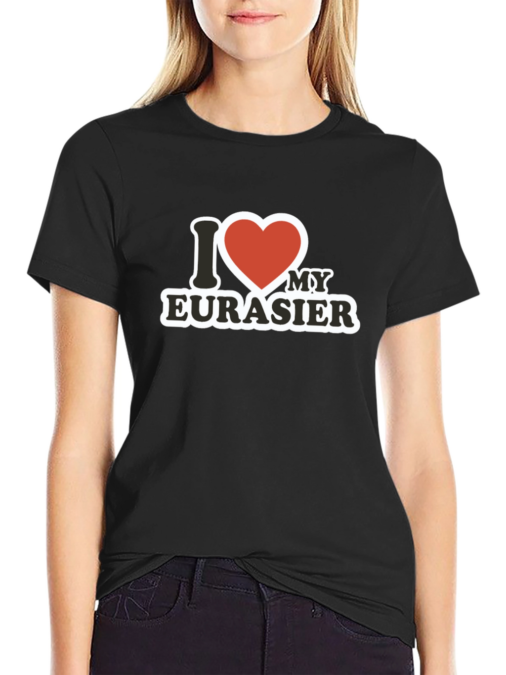 I Love My Eurasier Black Graphic Tee