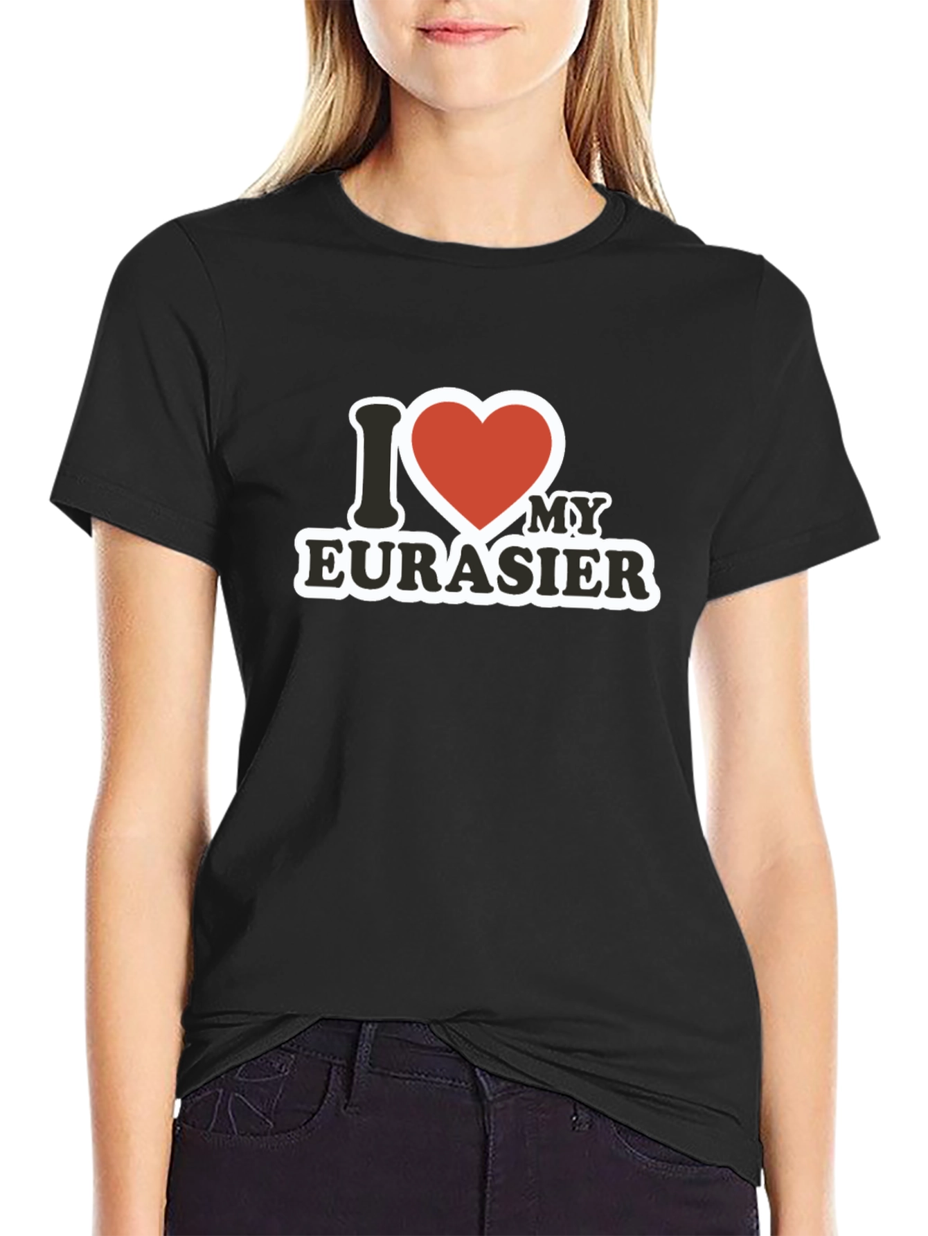 I Love My Eurasier Black Graphic Tee