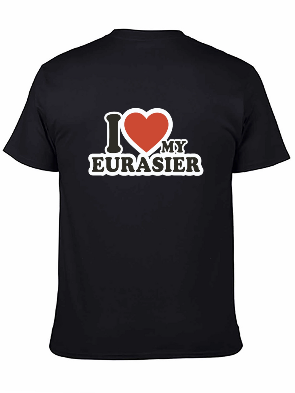 I Love My Eurasier Black Graphic Tee