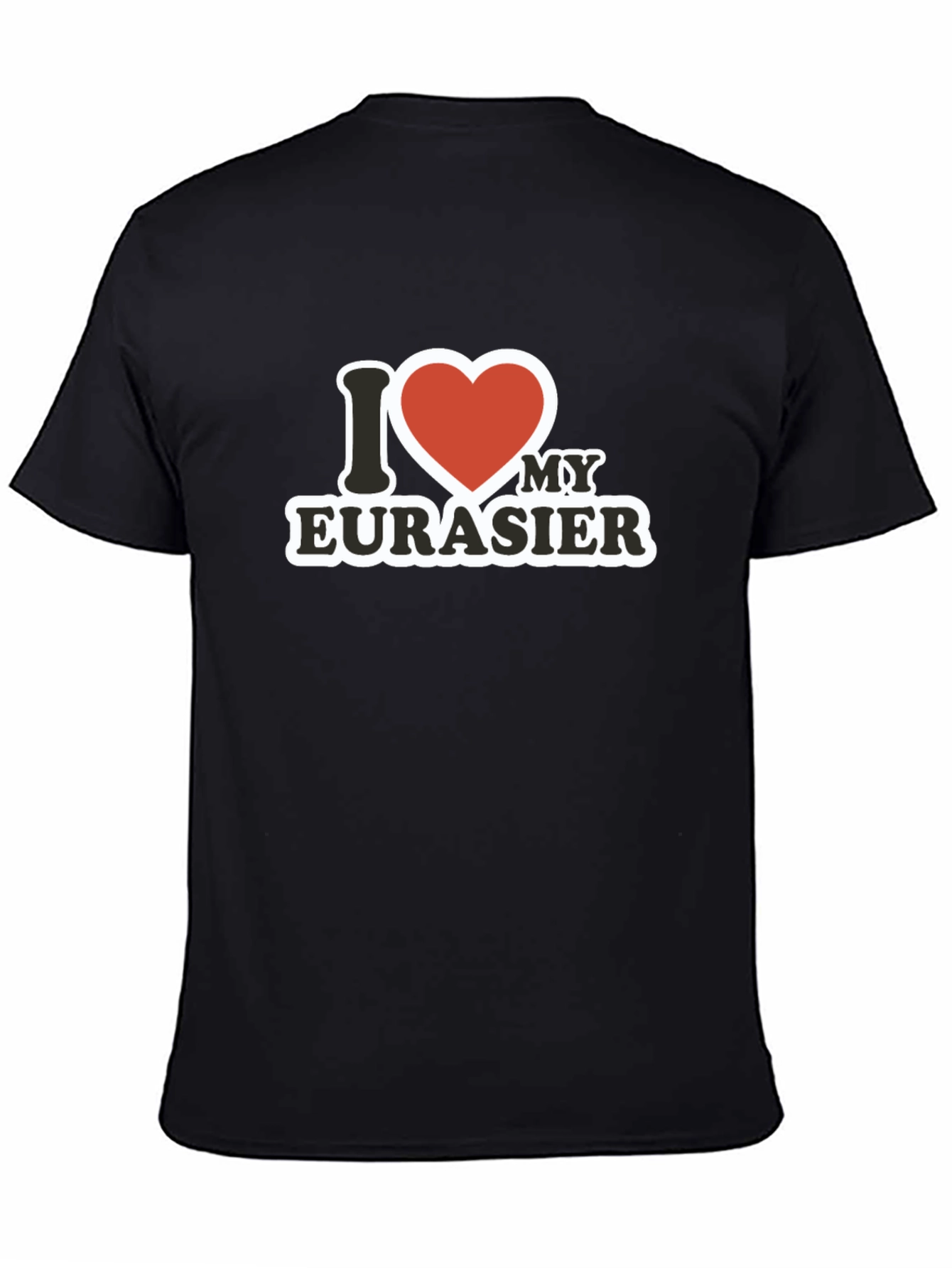 I Love My Eurasier Black Graphic Tee