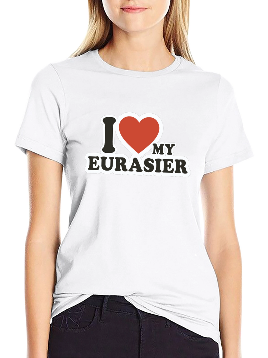 I Love My Eurasier Black Graphic Tee