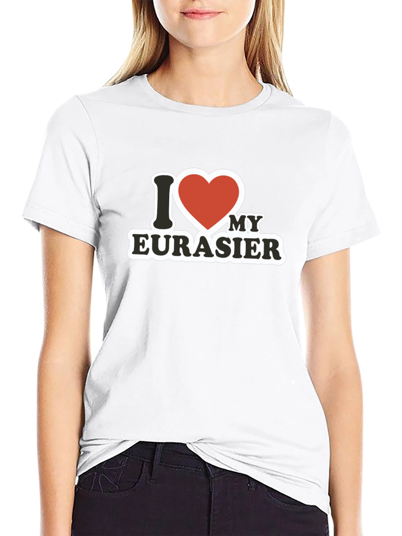 I Love My Eurasier Black Graphic Tee