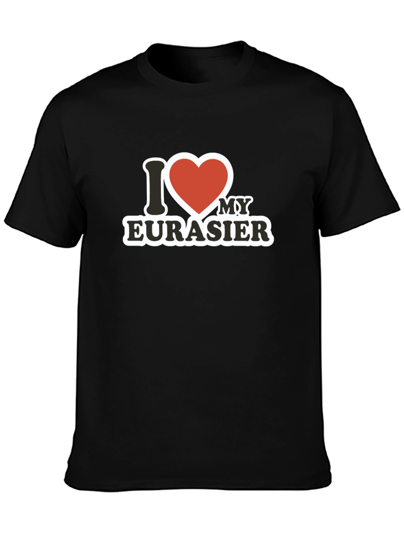 I Love My Eurasier Black Graphic Tee