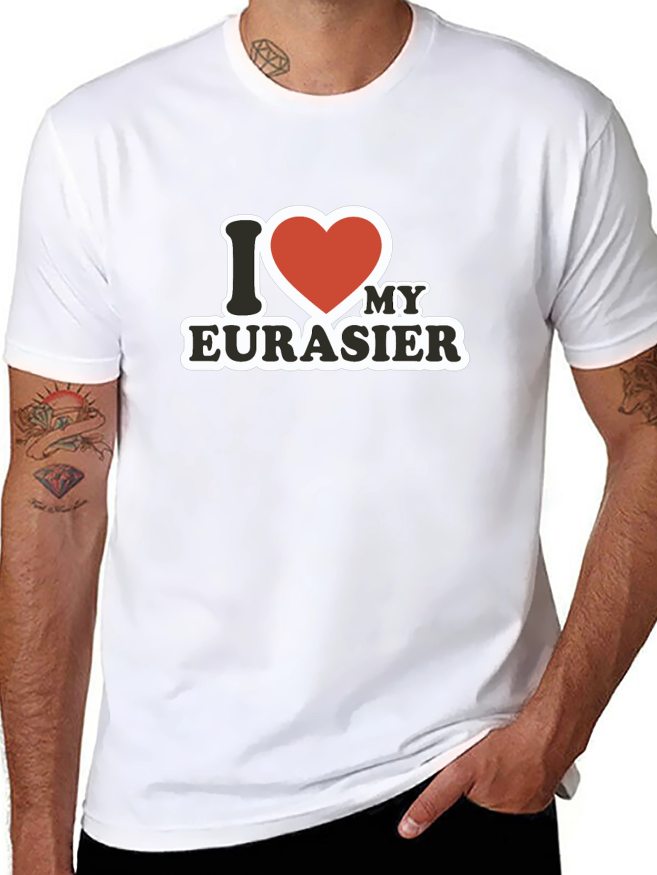 I Love My Eurasier Black Graphic Tee