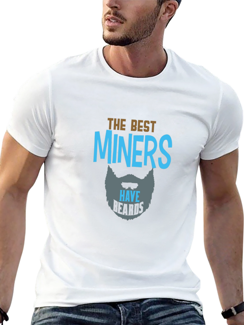 The Best Miners Have Beards Black T-Shirt